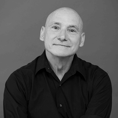 Grayscale image of Keith Johnson