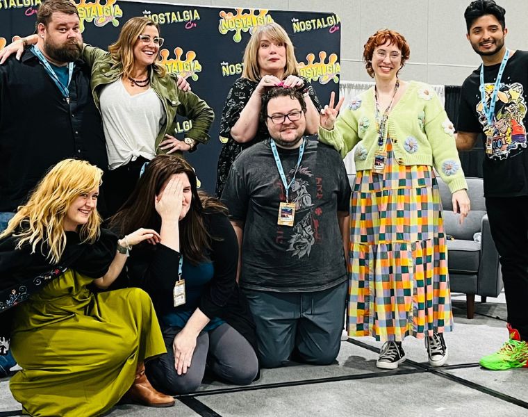 Mackay with her fellow cast members of Black Clover at Nostalgia Con.