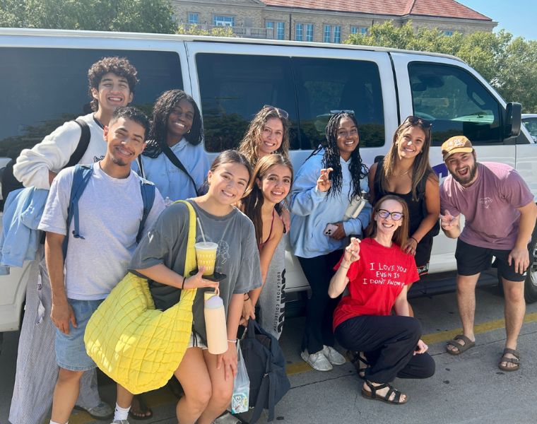 SCCD faculty and students before departing for the TDIF Festival.