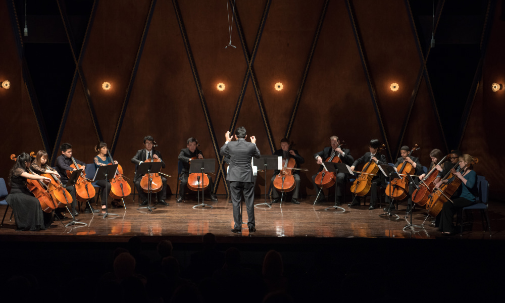 Cellofest TCU cello ensemble performance